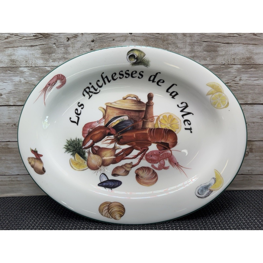 Royal Vale Les Richesses de la Mer Seafood Decorative Plate England - Shellfish